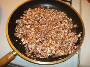 Portobellos in the pan