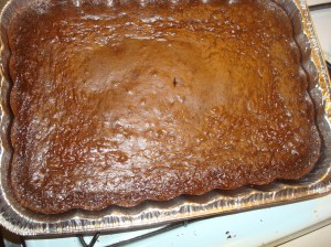 Cake is out of the oven